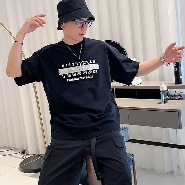 超人気 メゾンマルジェラ MM6 半袖 tシャツ コピーブラック Mac67837